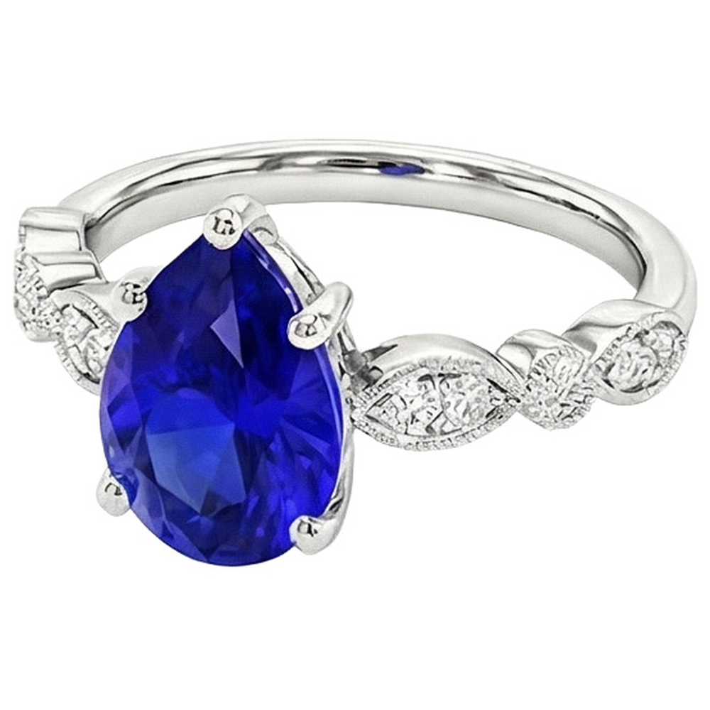 vero round diamante 2.50carati anello vista dall'alto