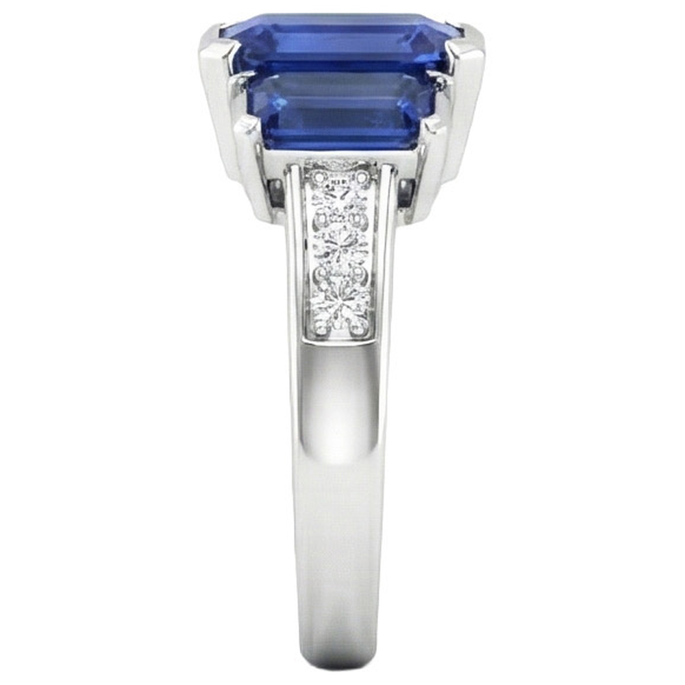 vero round diamante 6.50carati anello vista dall'alto