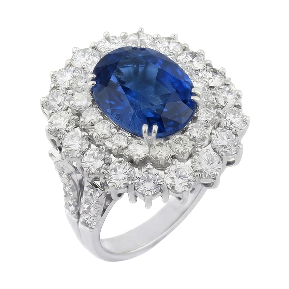 vero round diamante 9.75carati anello vista frontale