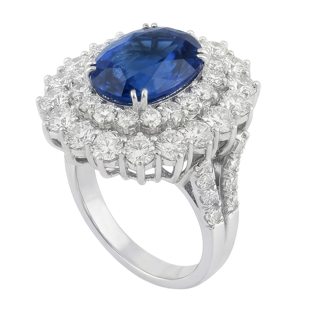 vero round diamante 9.75carati anello dettaglio ravvicinato