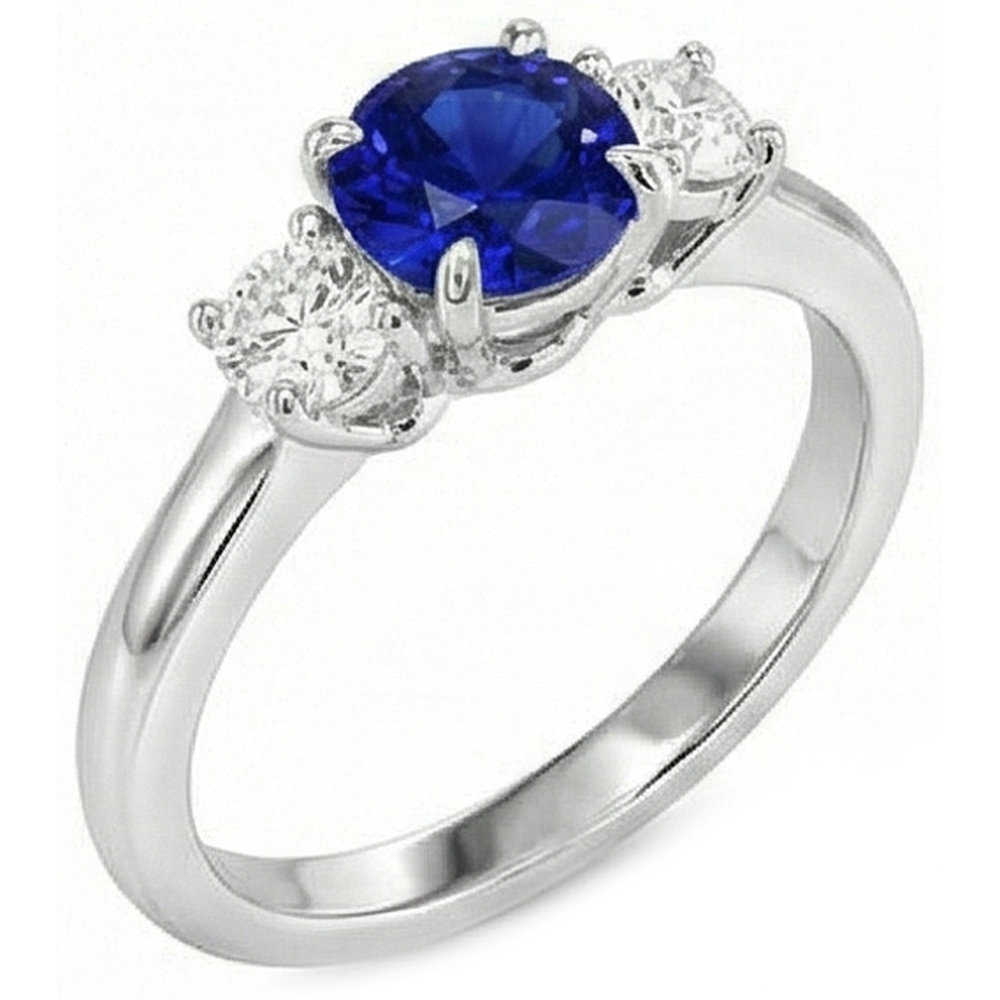 vero round diamante 2carati anello vista frontale