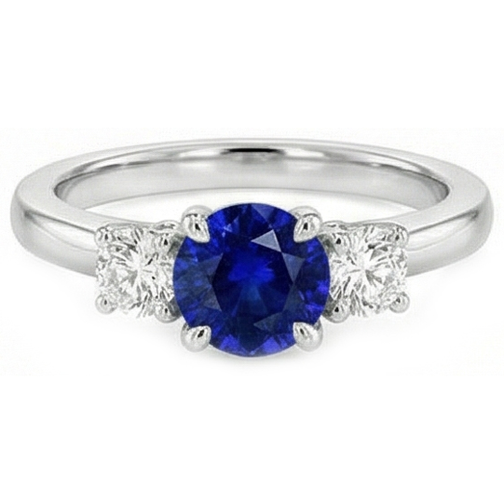 vero round diamante 2carati anello angolo laterale