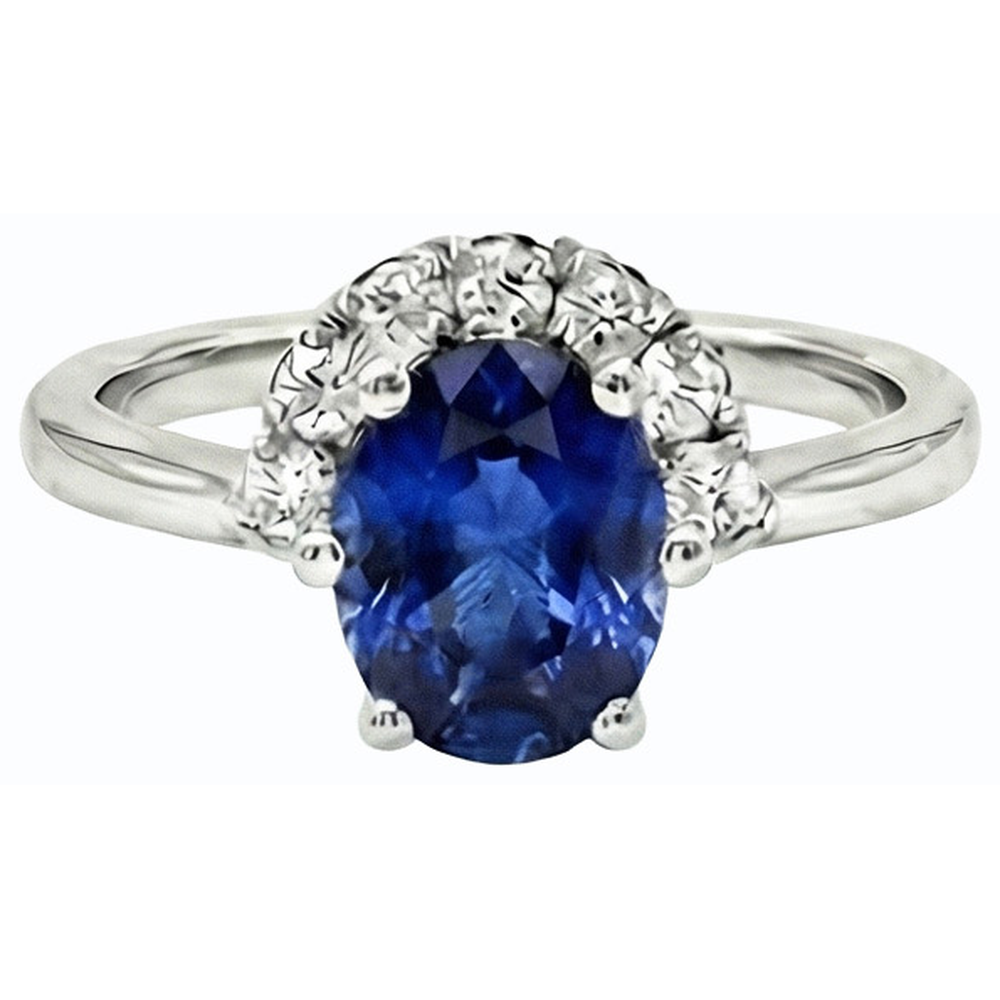 vero round diamante 2.50carati anello vista di profilo