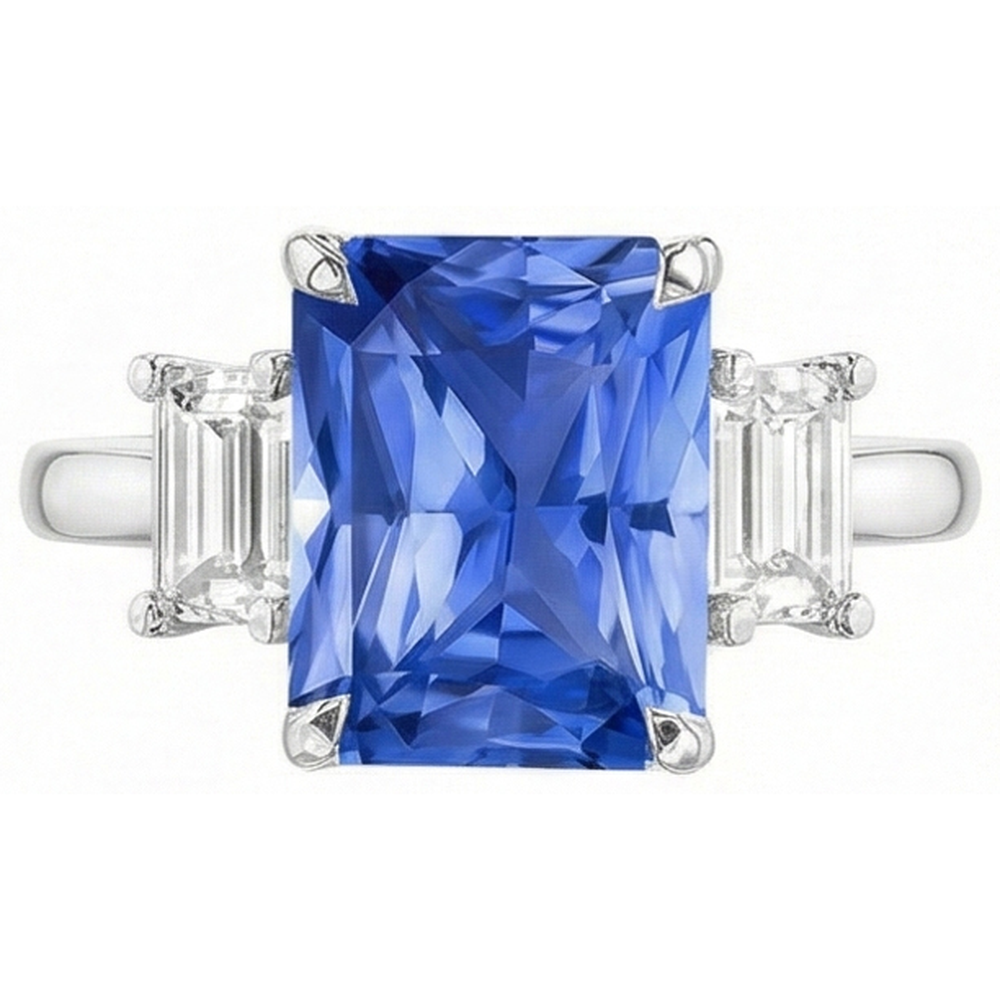 vero emerald diamante 4carati anello dettaglio ravvicinato