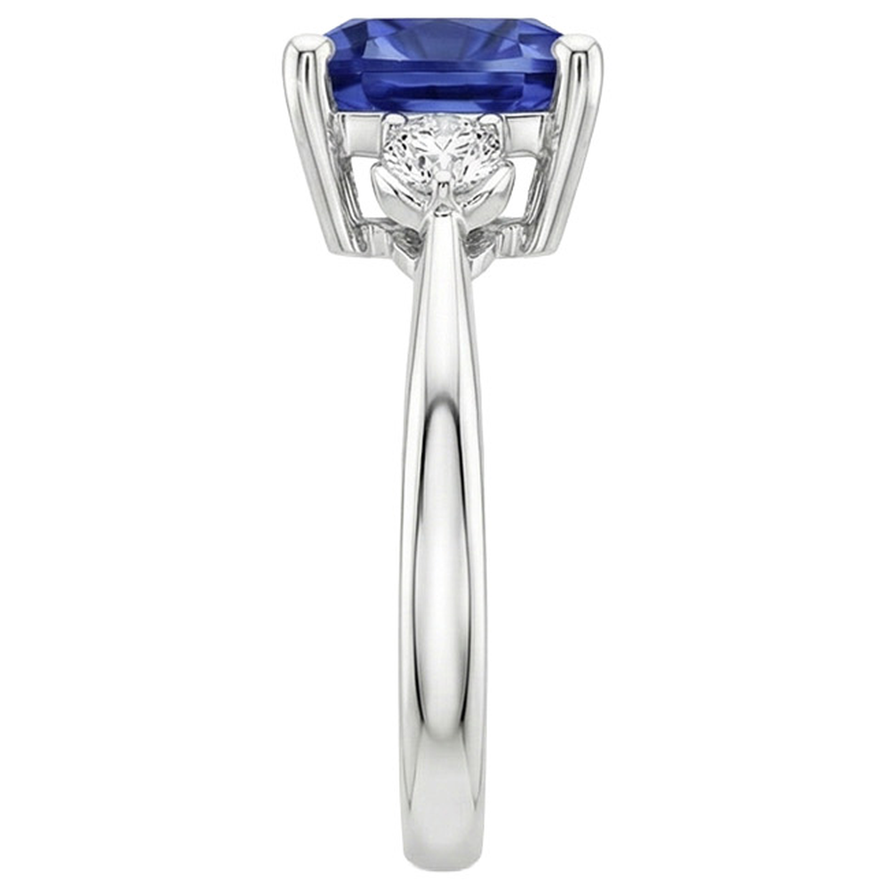 vero cushion diamante 2.75carati anello su bianco