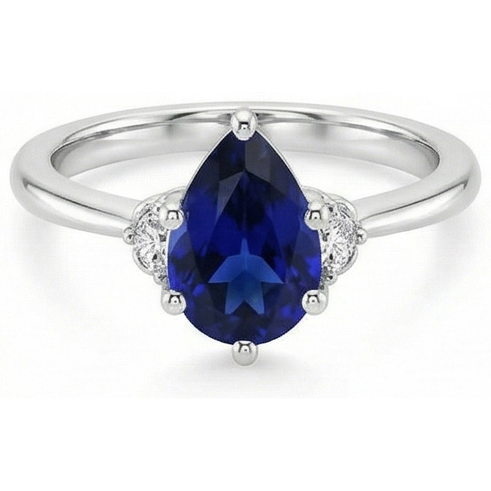 vero pear diamante 6.75carati anello dettaglio ravvicinato