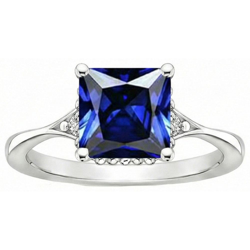 vero round diamante 3.75carati anello vista dall'alto