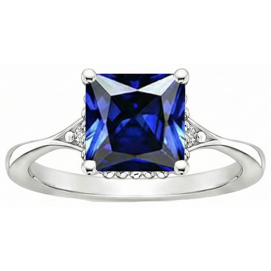 vero round diamante 3.75carati anello vista dall'alto