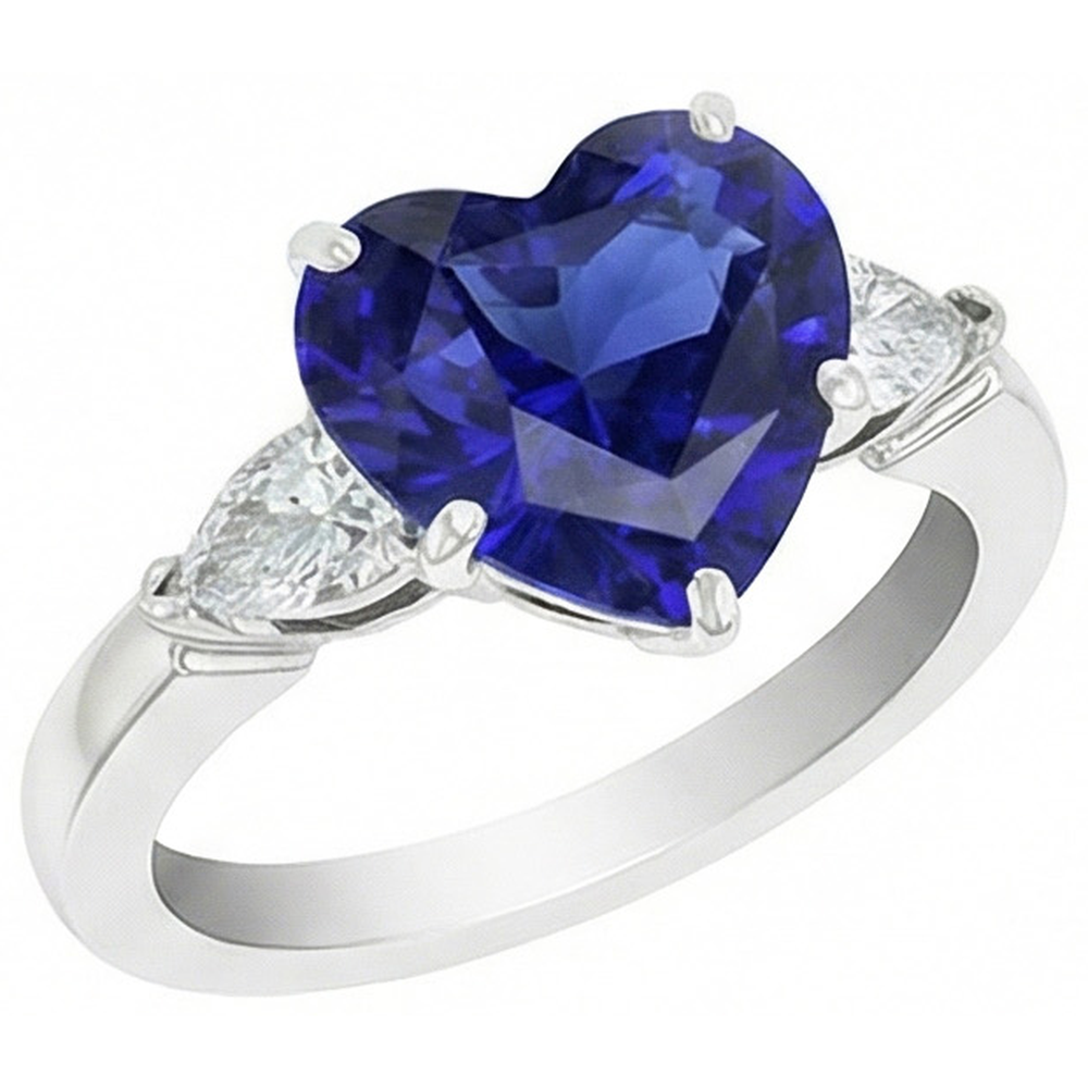 vero pear diamante 4carati anello dettaglio ravvicinato