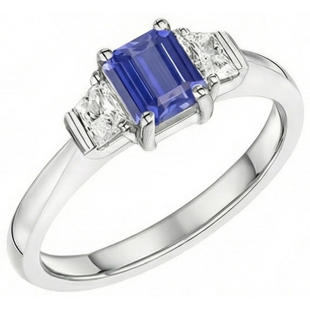 vero emerald diamante 1.50carati anello vista frontale