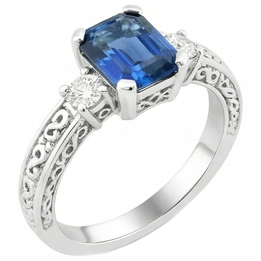 vero round diamante 2.50carati anello dettaglio ravvicinato