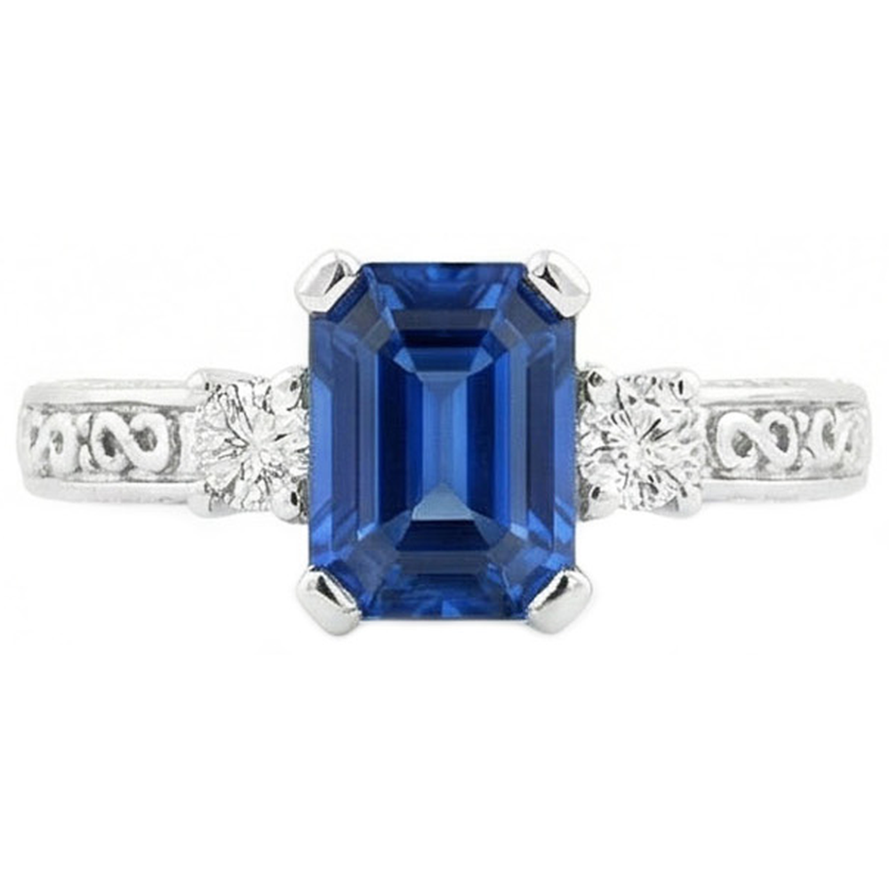 vero round diamante 2.50carati anello angolo laterale