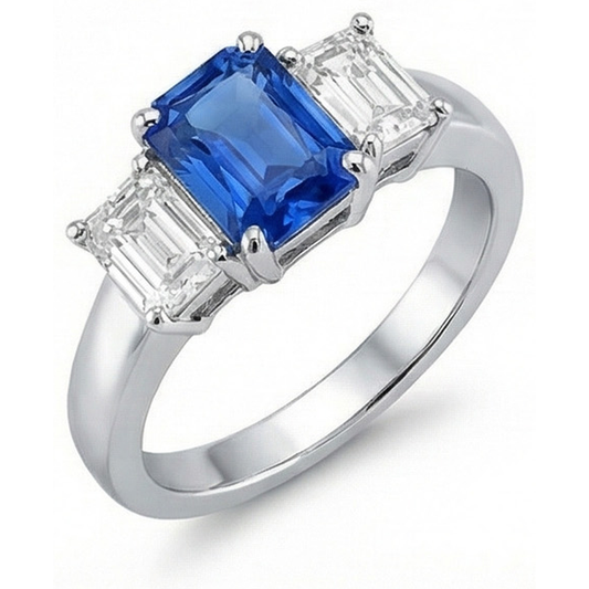 vero radiant smeraldo 2.50carati anello dettaglio ravvicinato