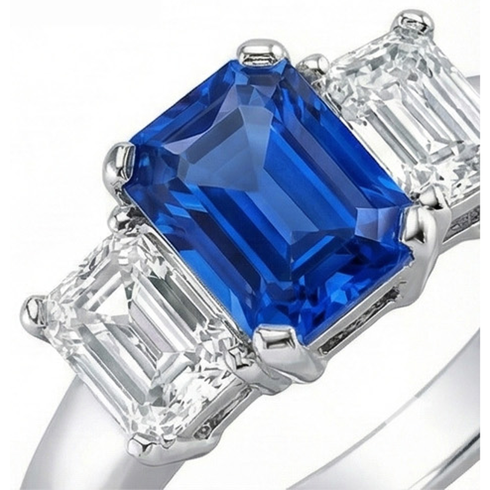vero radiant smeraldo 2.50carati anello vista di profilo