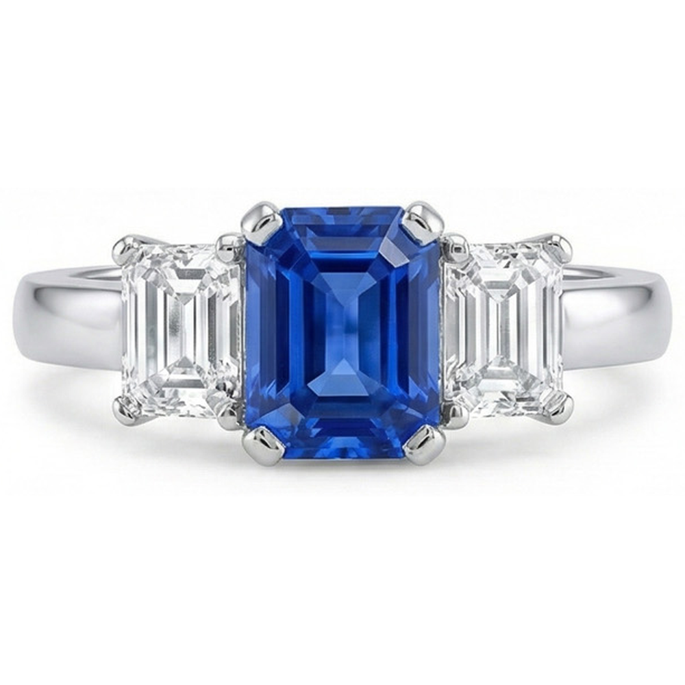 vero radiant smeraldo 2.50carati anello angolo laterale