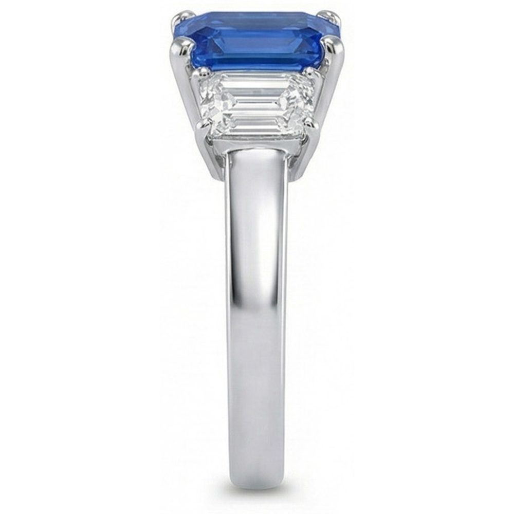 vero radiant smeraldo 2.50carati anello con accenti diamanti