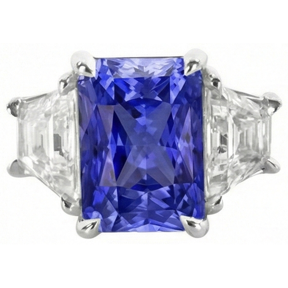 vero diamante 3.50carati anello angolo laterale