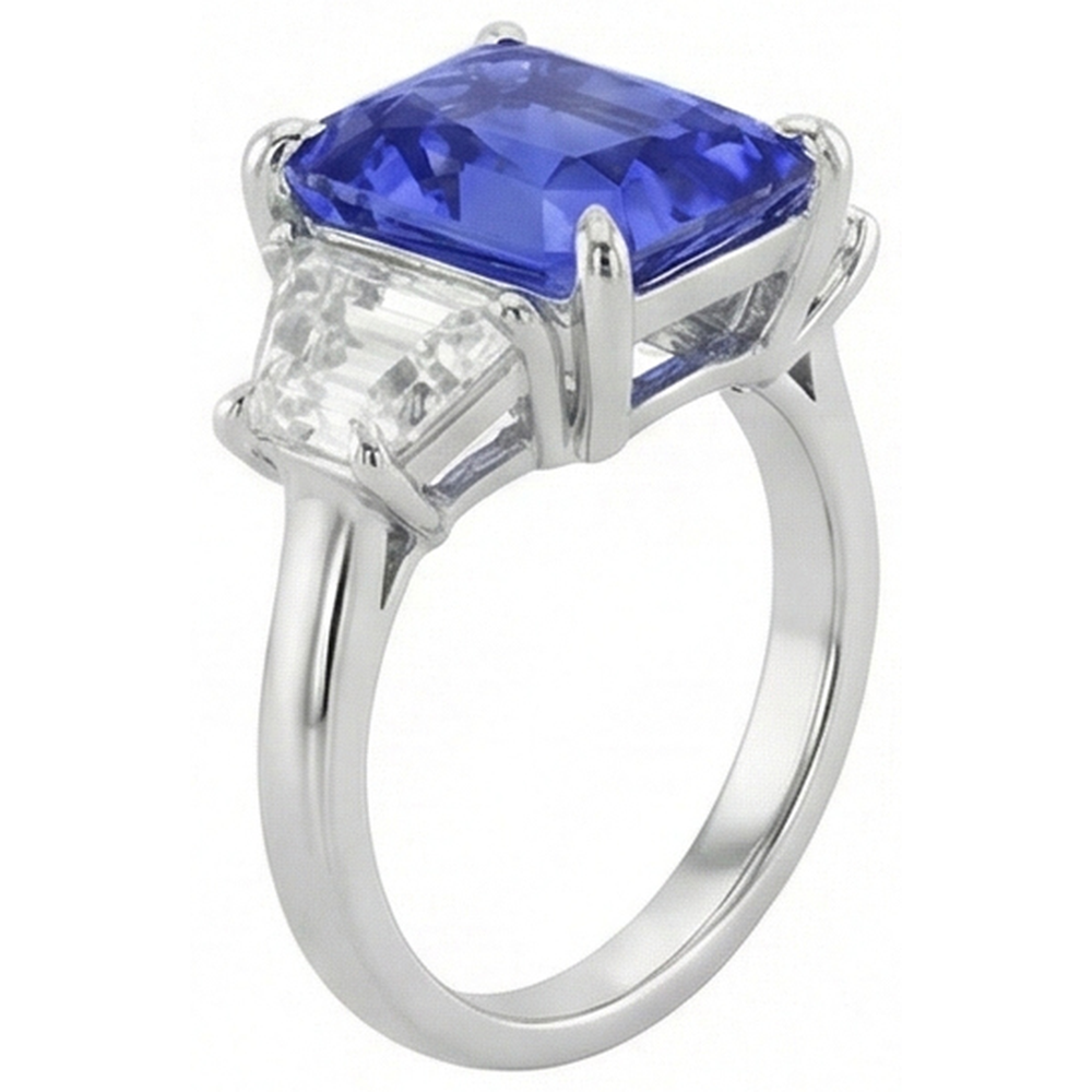 vero diamante 3.50carati anello vista dall'alto