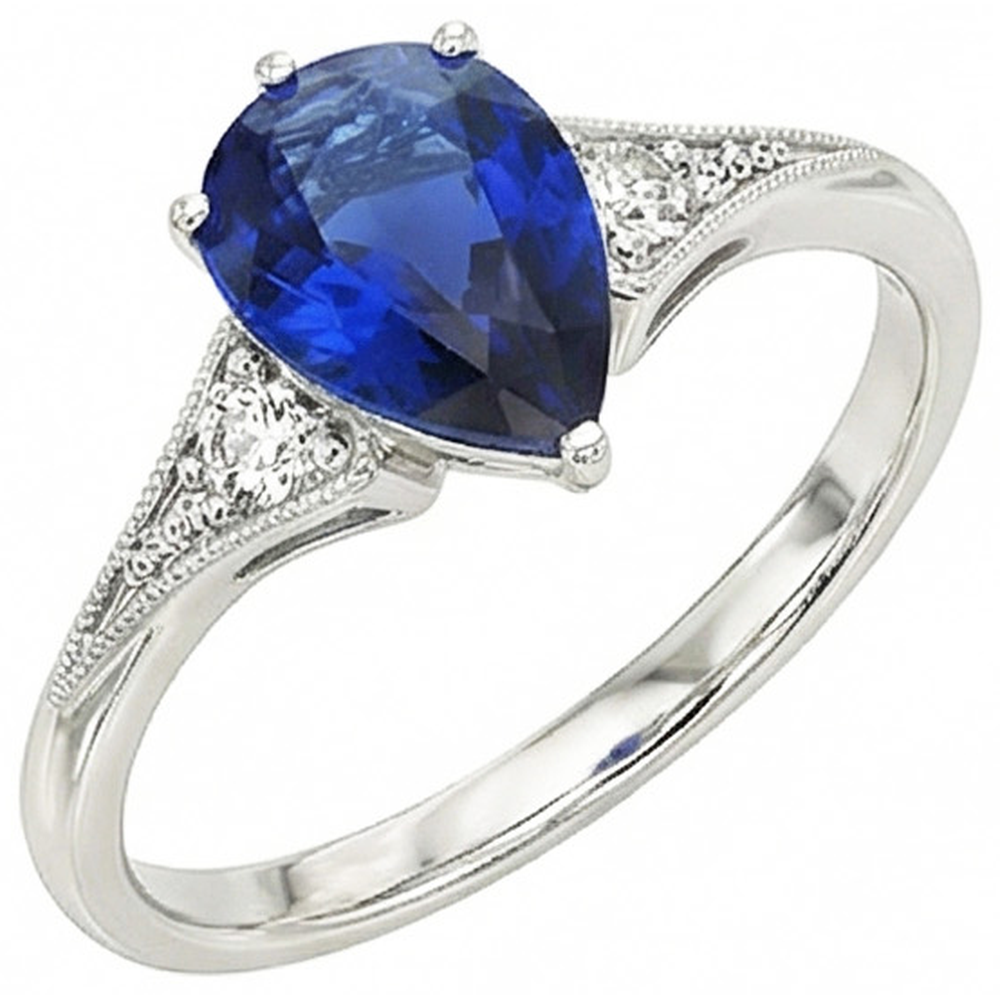 vero round diamante 3.25carati anello vista frontale