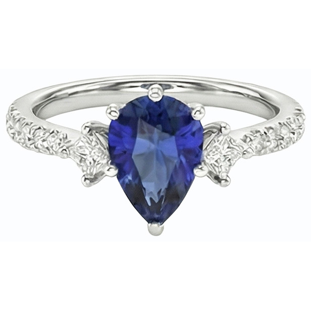 vero princess diamante 2.50carati anello dettaglio ravvicinato