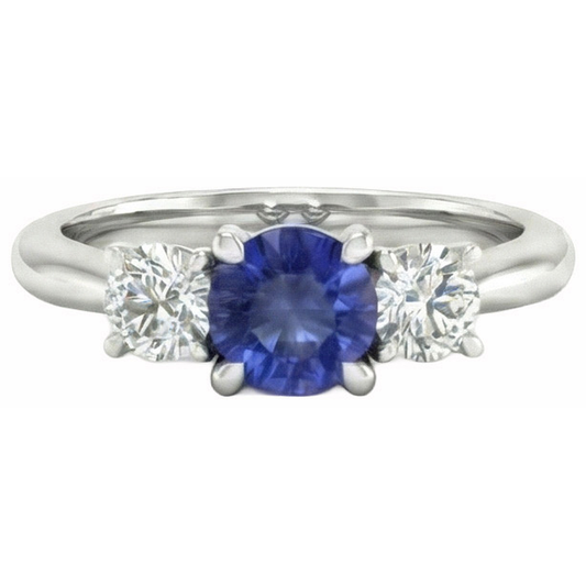 vero round diamante 5carati anello angolo laterale