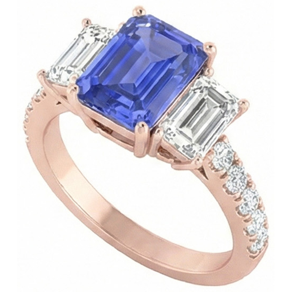 vero round diamante 3.50carati anello dettaglio ravvicinato