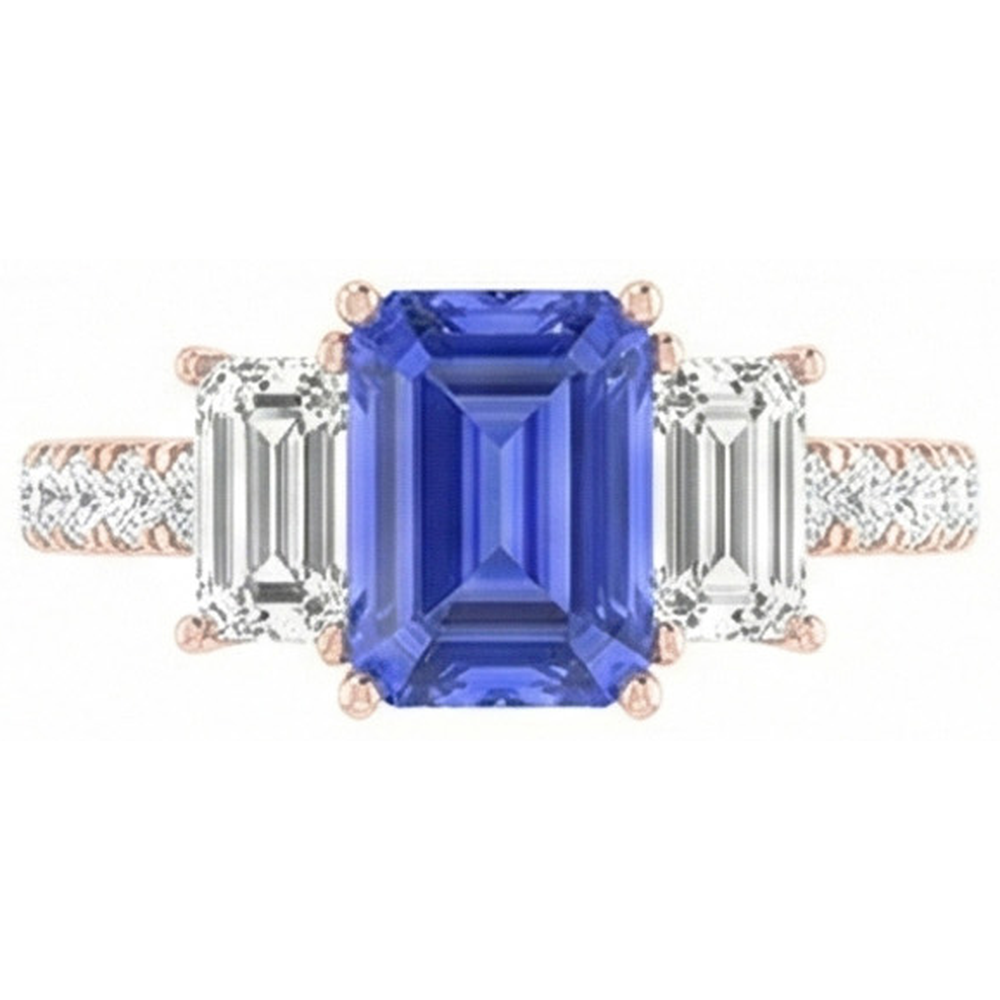 vero round diamante 3.50carati anello angolo laterale