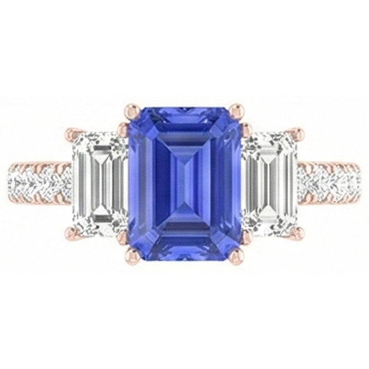 vero round diamante 3.50carati anello angolo laterale