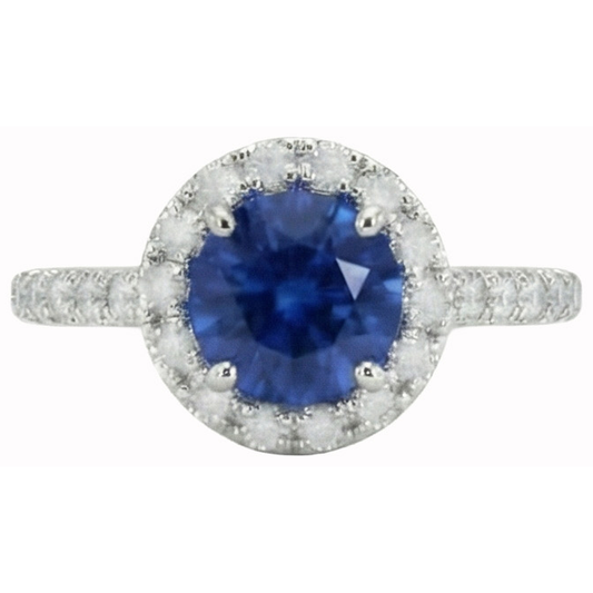 vero round diamante 2carati anello angolo laterale