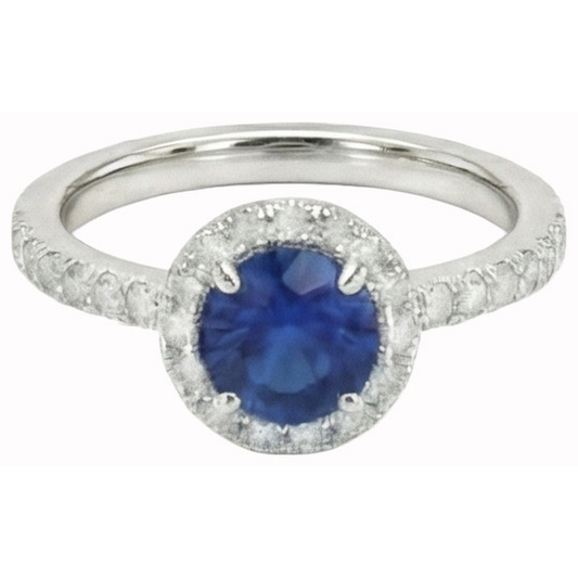 vero round diamante 2carati anello vista frontale