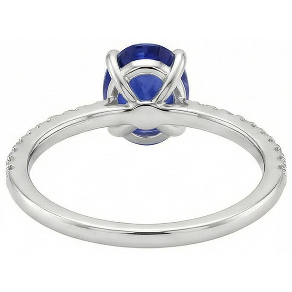 vero round diamante 2.50carati anello angolo laterale