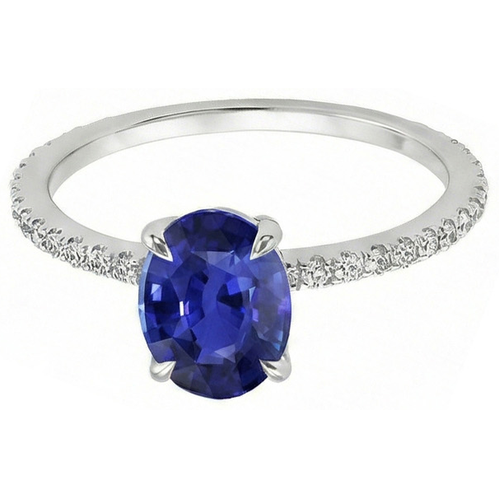 vero round diamante 2.50carati anello vista dall'alto
