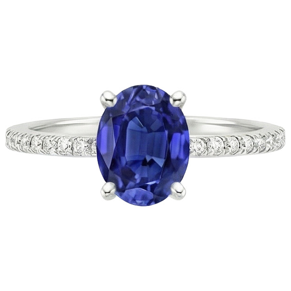 vero round diamante 4carati anello su bianco