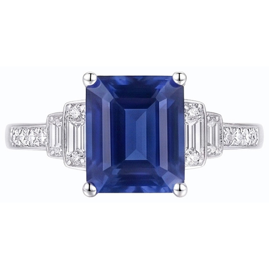 vero round diamante 3carati anello vista frontale