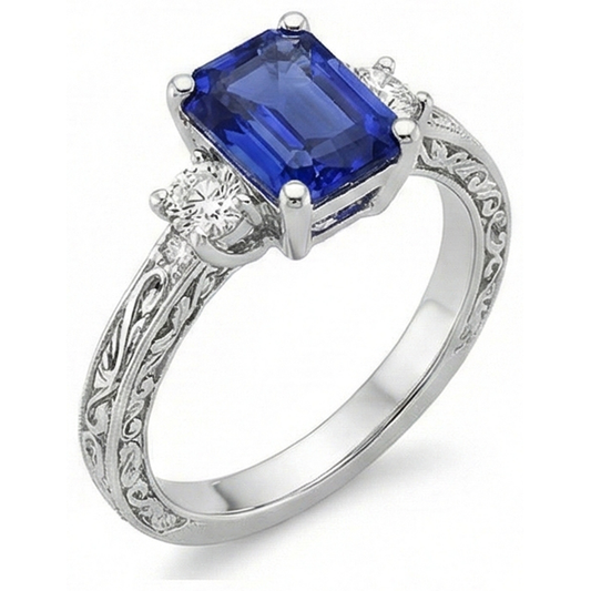 Anello con Zaffiro Blu e Brillanti Prezzo