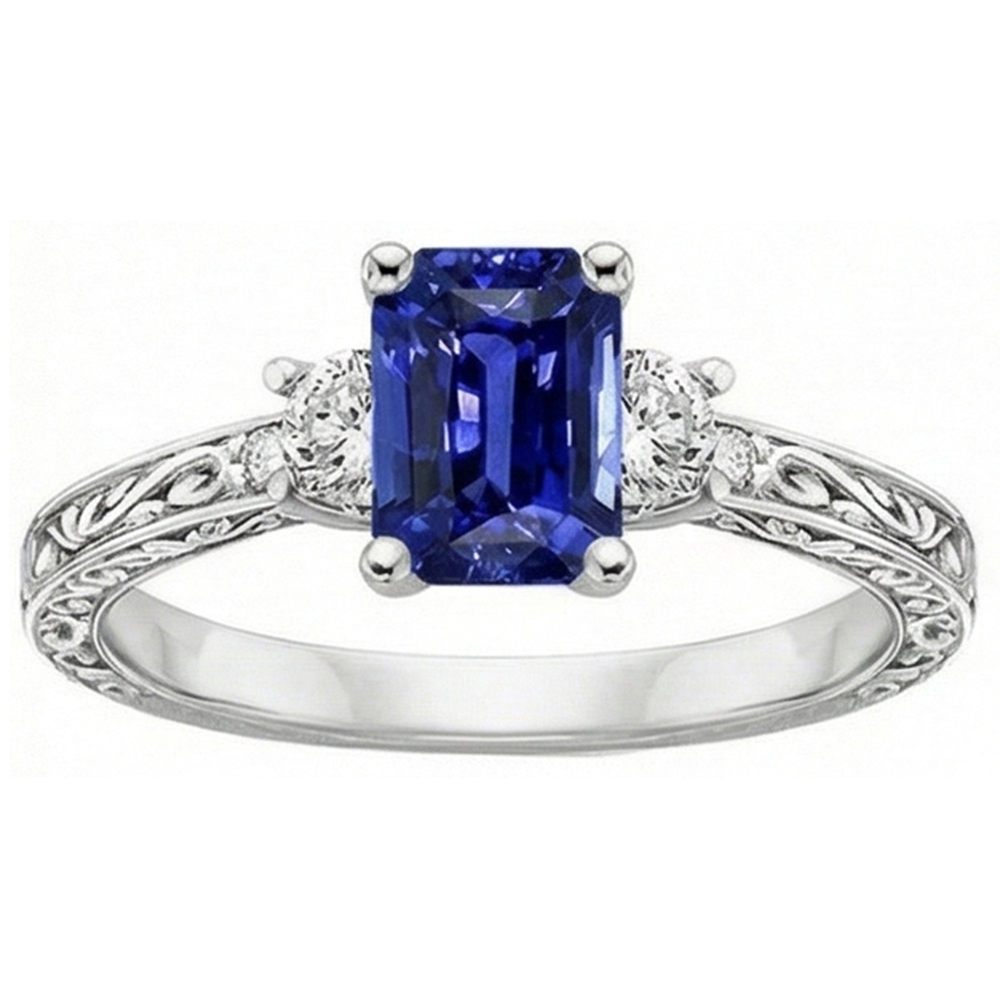 Anello con Zaffiro Blu e Brillanti Prezzo