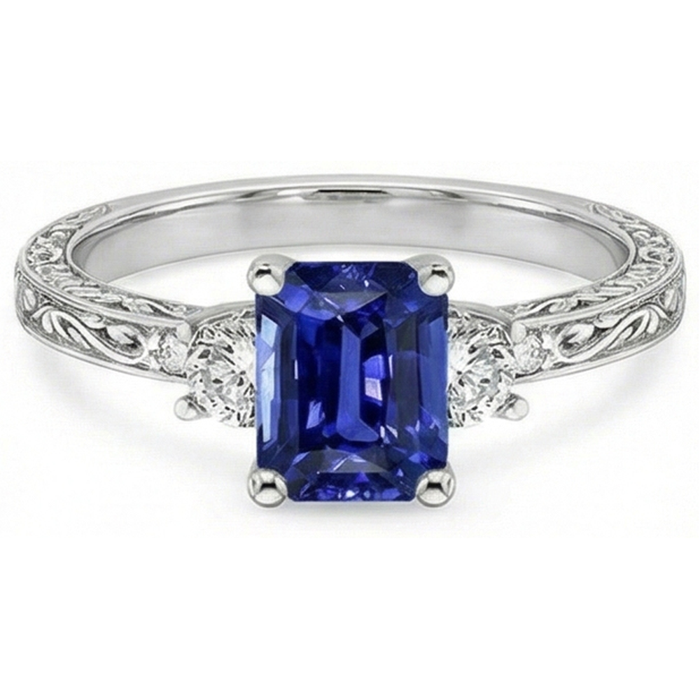Anello con Zaffiro Blu e Brillanti Prezzo