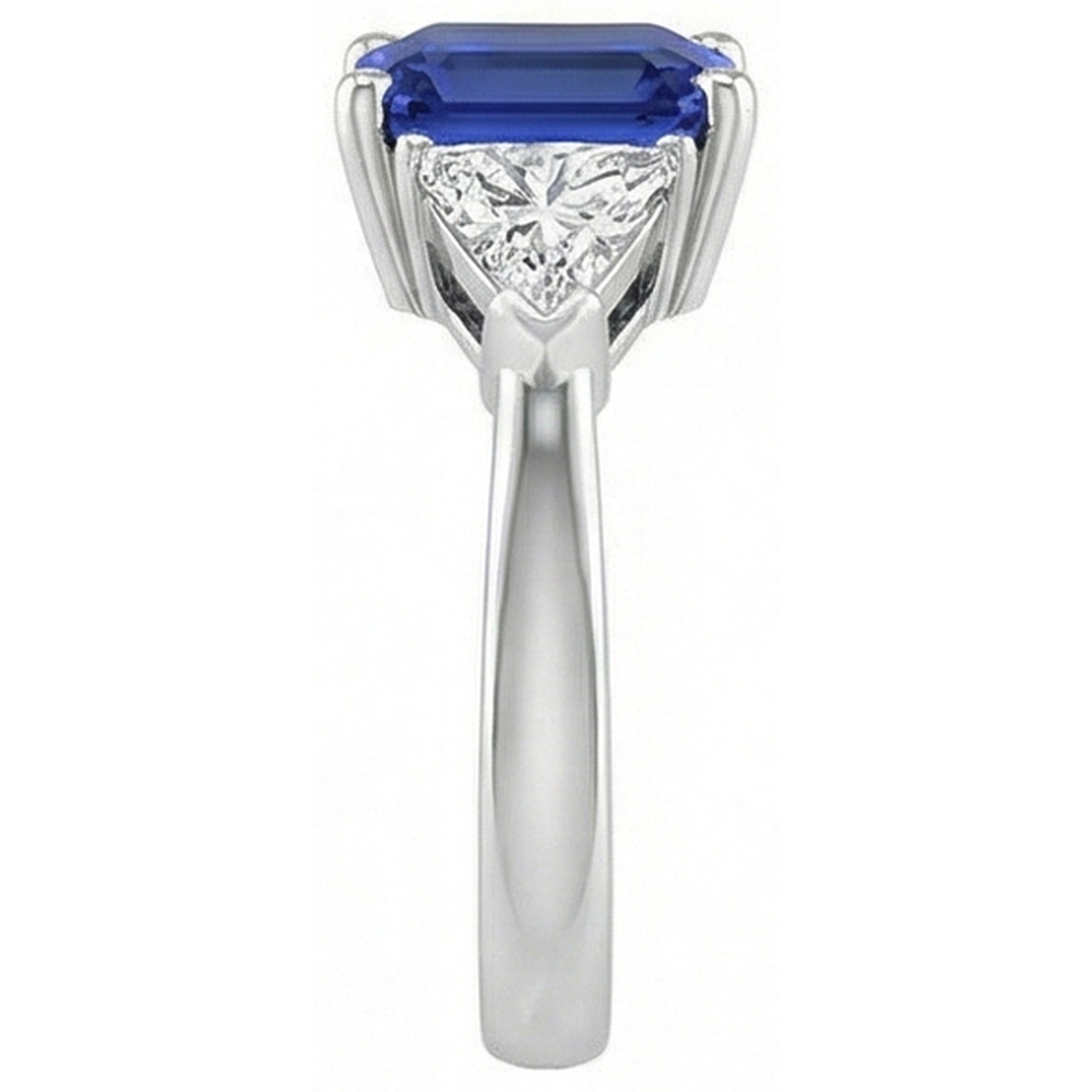 Anello con Zaffiro Taglio Asscher