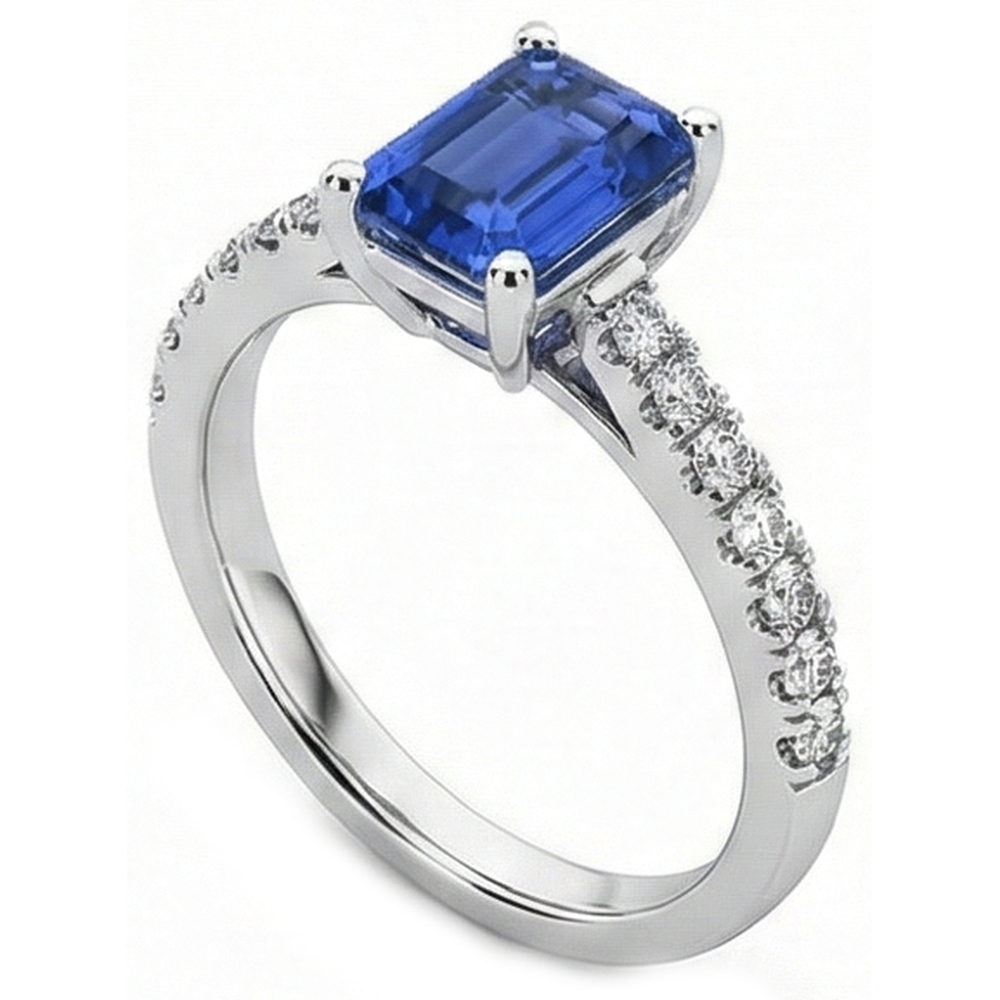 vero round diamante 2.50carati anello vista dall'alto