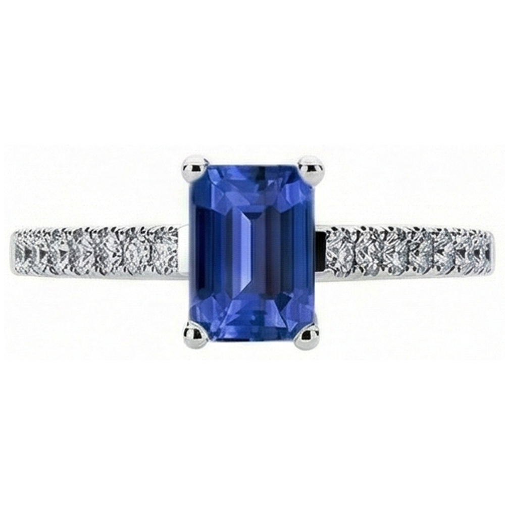 vero round diamante 2.50carati anello vista di profilo
