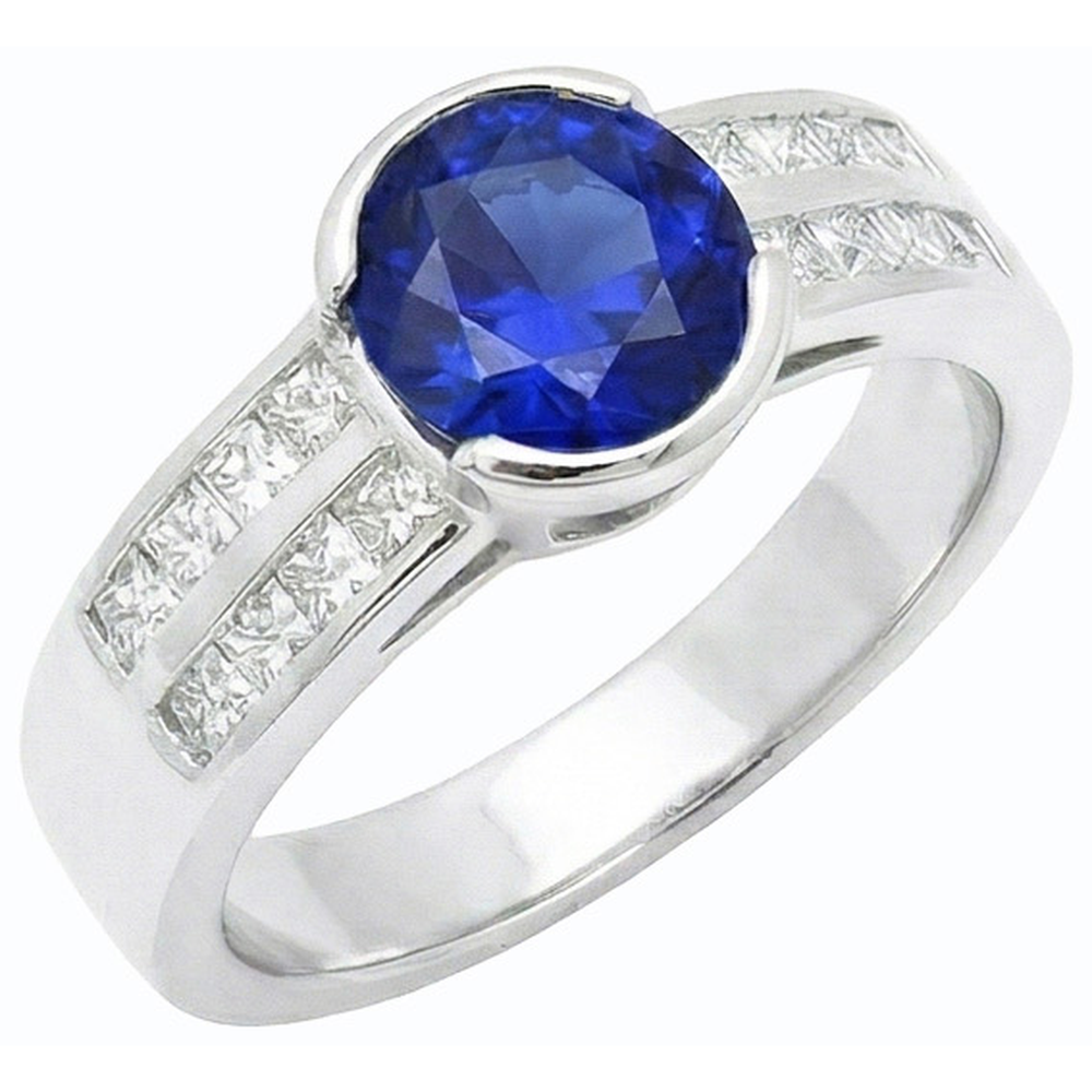 vero princess diamante 2.50carati anello vista dall'alto