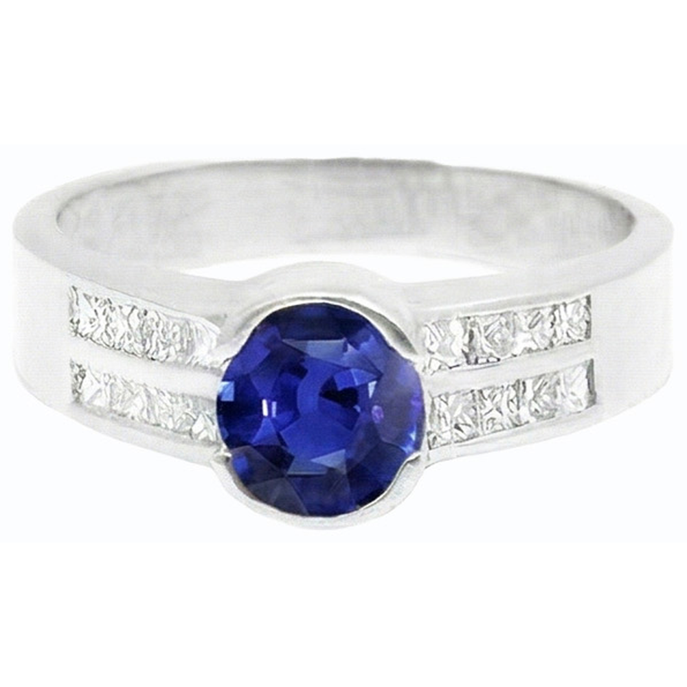 vero princess diamante 2.50carati anello su bianco