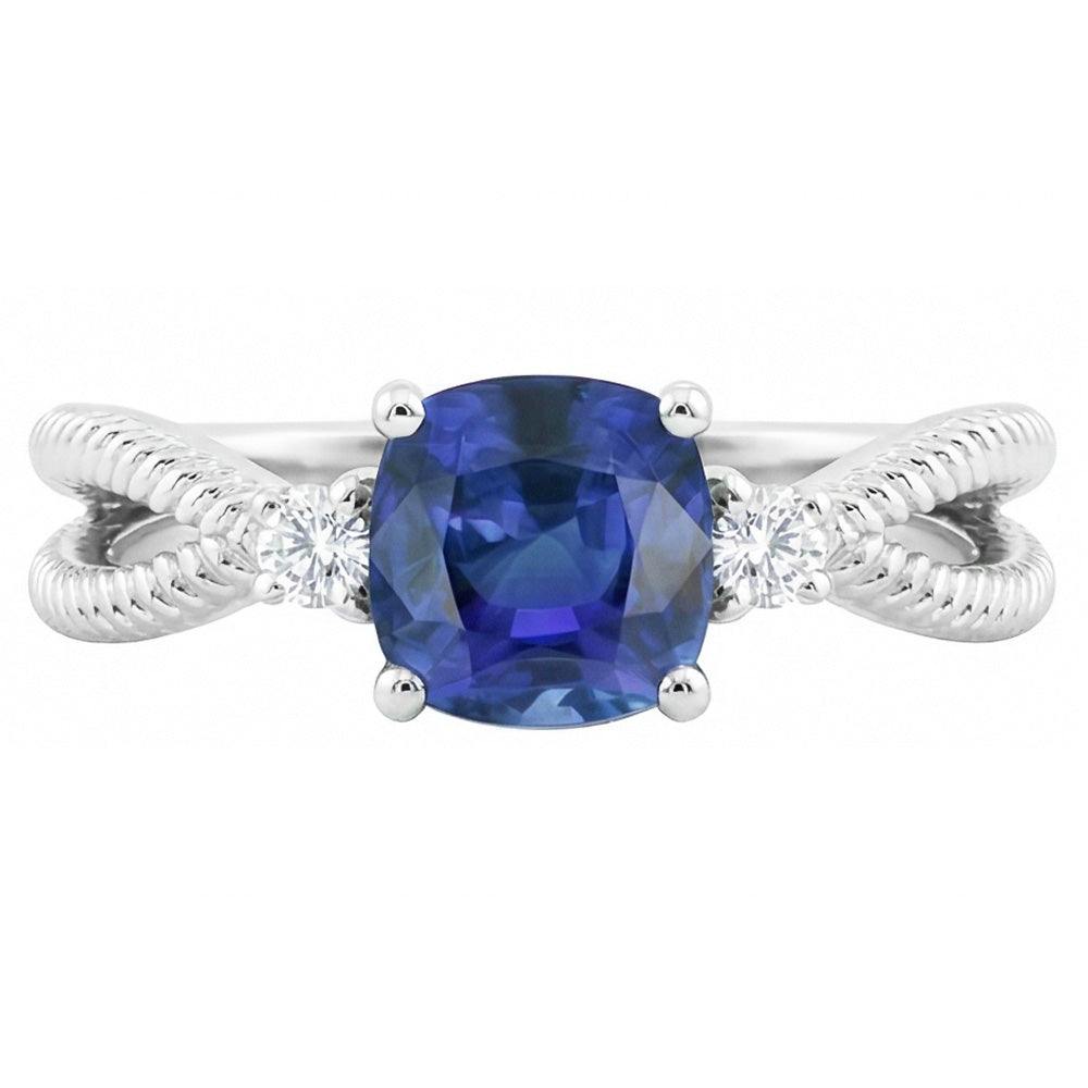 vero round diamante 2.25carati anello angolo laterale