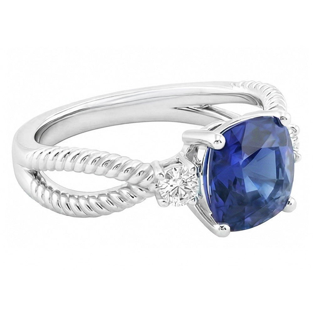 vero round diamante 2.25carati anello dettaglio ravvicinato