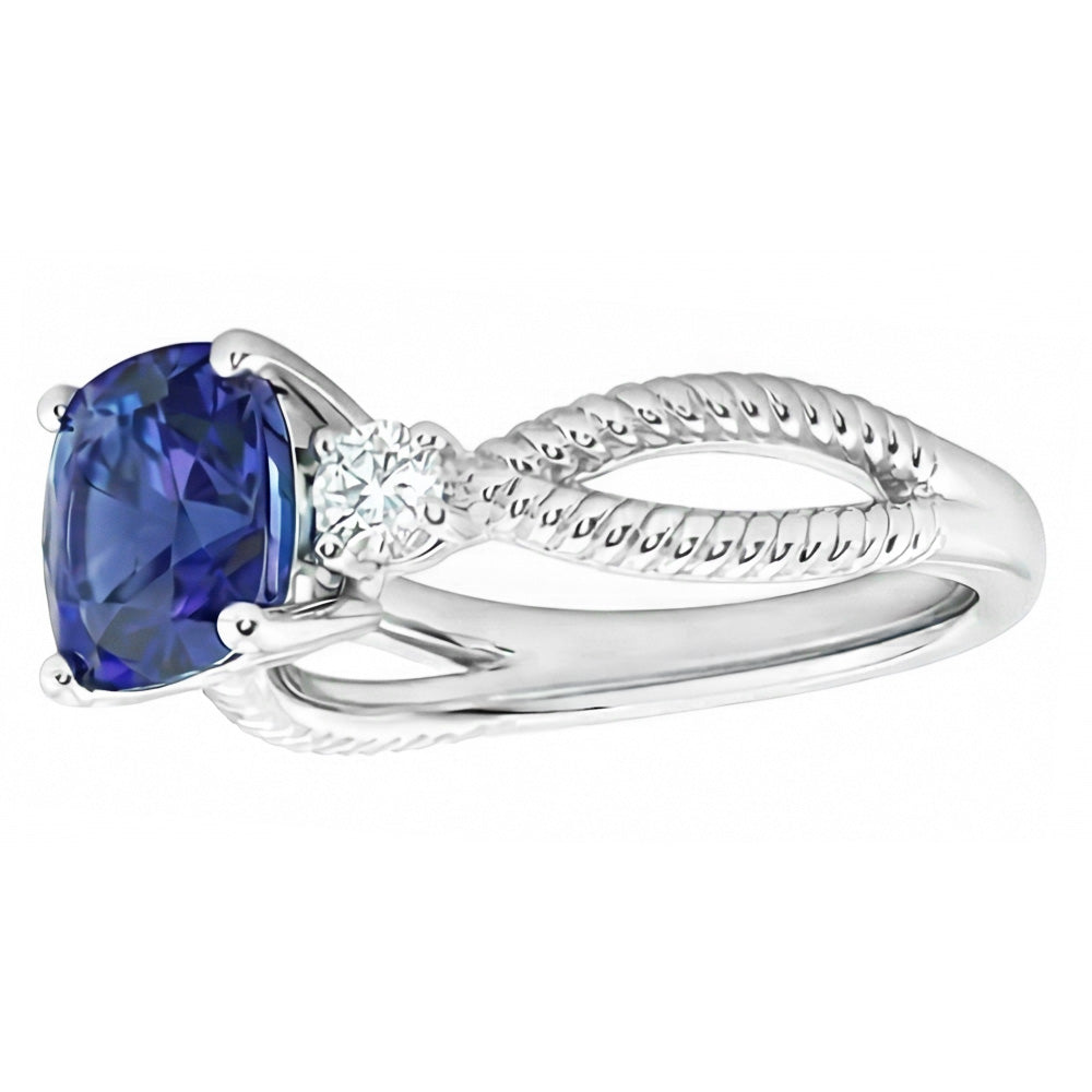 vero round diamante 2.25carati anello vista dall'alto