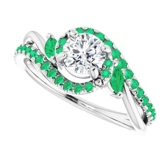 Anello con diamante 1.65 carati Gioielli smeraldi Novità