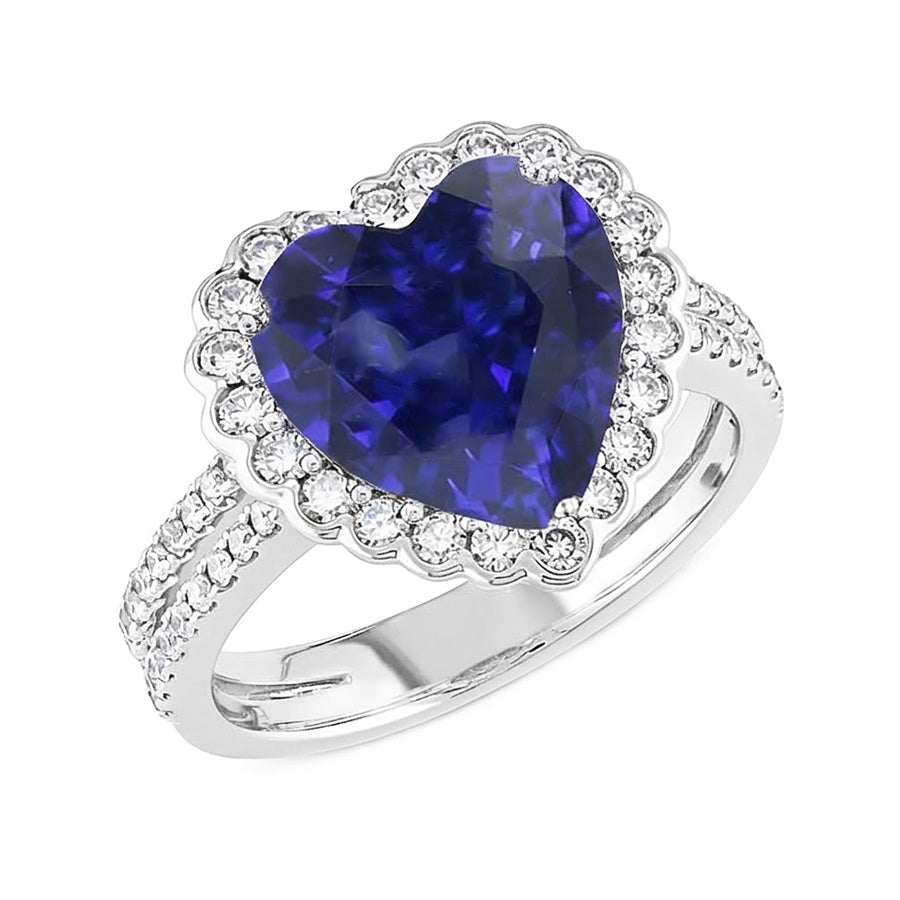 vero heart diamante 5carati anello dettaglio ravvicinato
