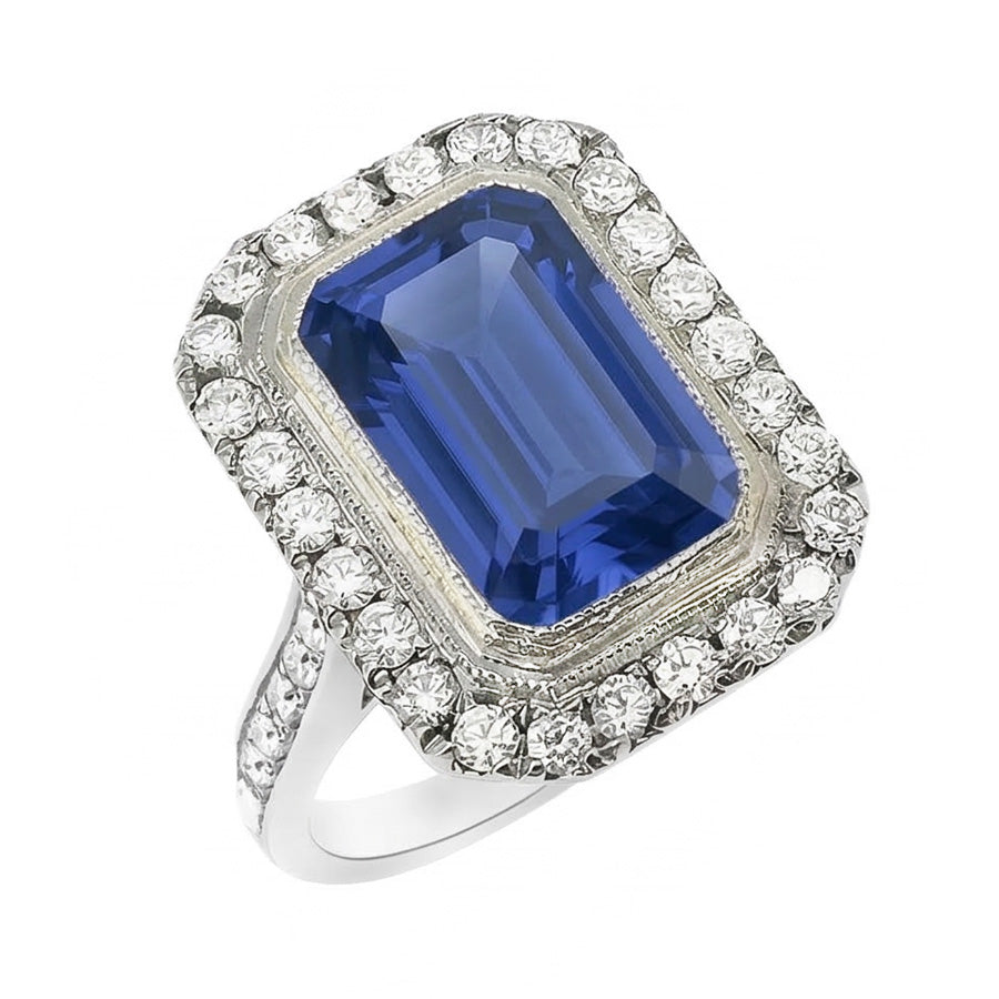 vero round diamante 4.50carati anello vista dall'alto