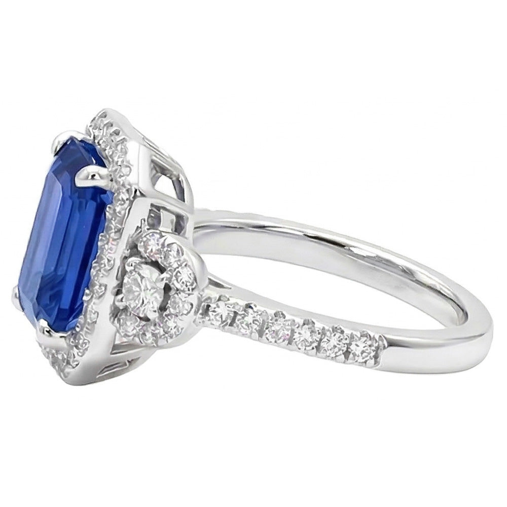 vero round diamante 4.50carati anello vista dall'alto