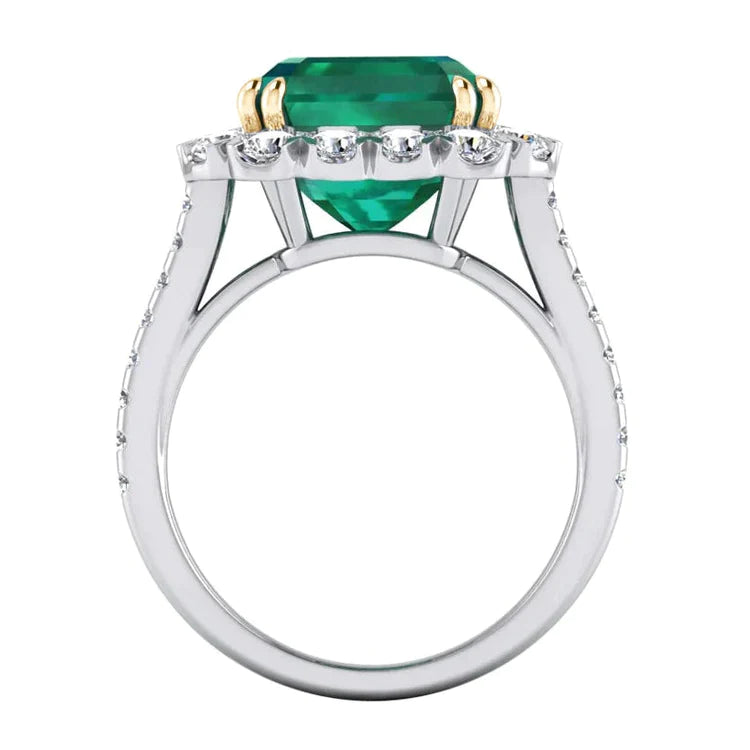Anello  diamante Verde Smeraldo